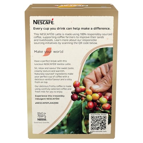 Image of NESCAFE Vanilla Latte Instant Coffee 7 x 18.5g Sachets