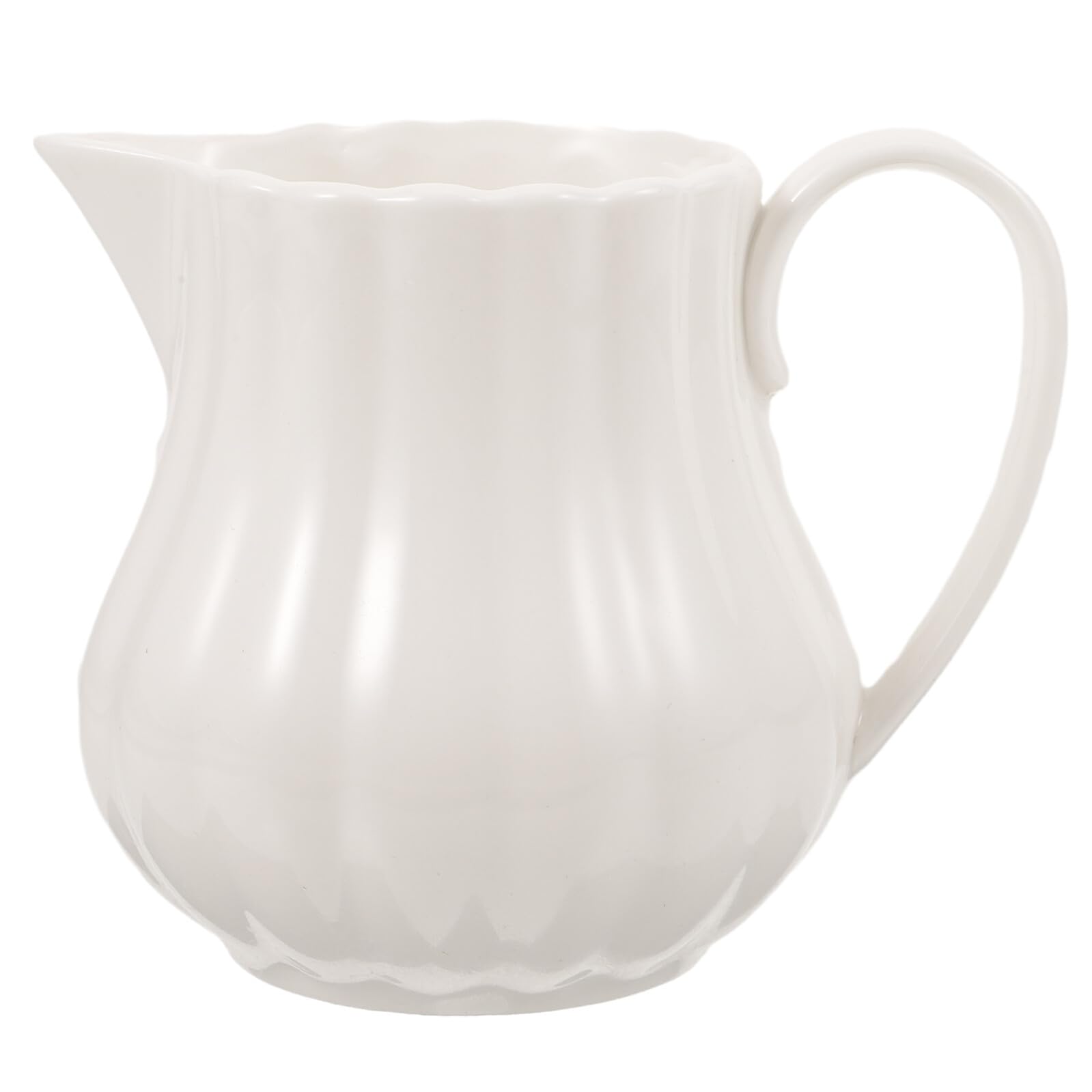 Pichet à lait céramique compact pour éviter les coulures sur la table