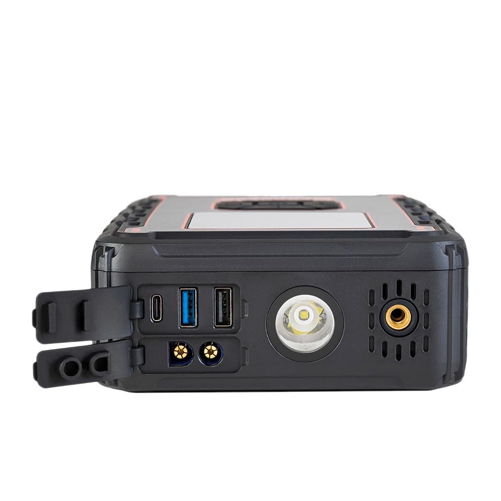AL008 jump starter 12 V 5000A 32000 mAh z kompresorem | Kompresor 150 PSI, powerbank USB-C 18W, booster do auta, kompaktowe wymiary 188x134x56 mm