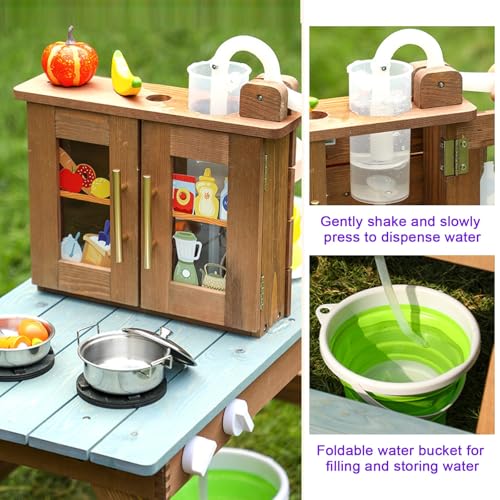 Table pique nique bois avec table à eau pour stimuler les petits - 6
