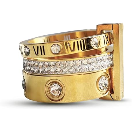 18K Gold Plated Love Friendship Designer Ring