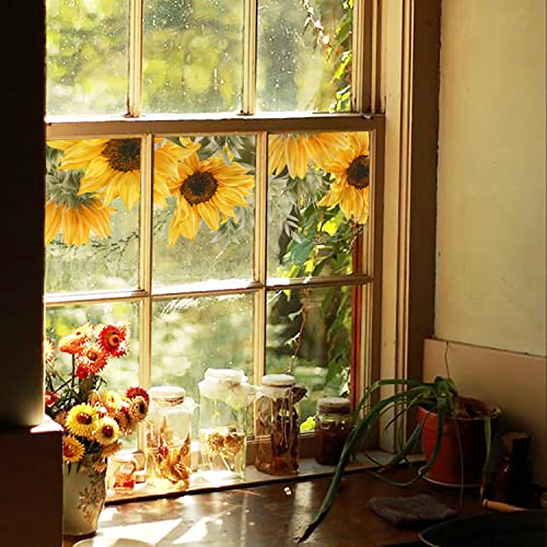 Vinilo decorativo floral transparente para ventana 40x120 cm miniatura 1