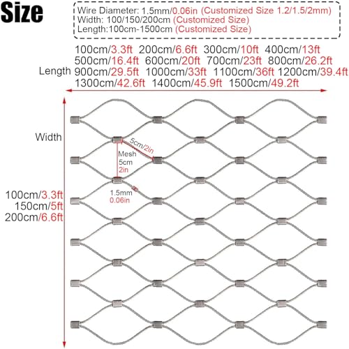 Filet en acier inoxydable 304 durable résistant pour enclos - 5