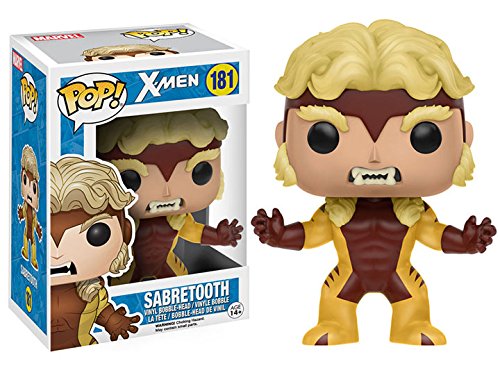 Funko Pop X-Men + Protector: Pop! Marvel Comics Vinyl Figure (Gift Set Bundled with ToyBop Brand Box Protector Collector Case) (Sabretooth)