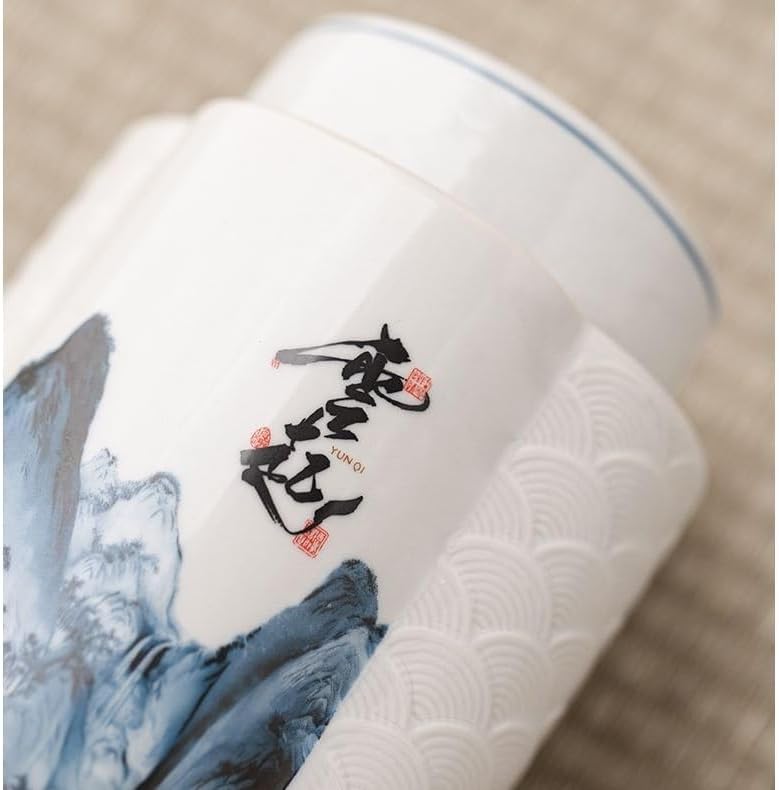 SONGCHAO Sugar Jar New Chinese Style Ceramic Tea Can Pu'er Black Green White Universal Sealed Moisture-Proof Gift Box Set Tea Canister