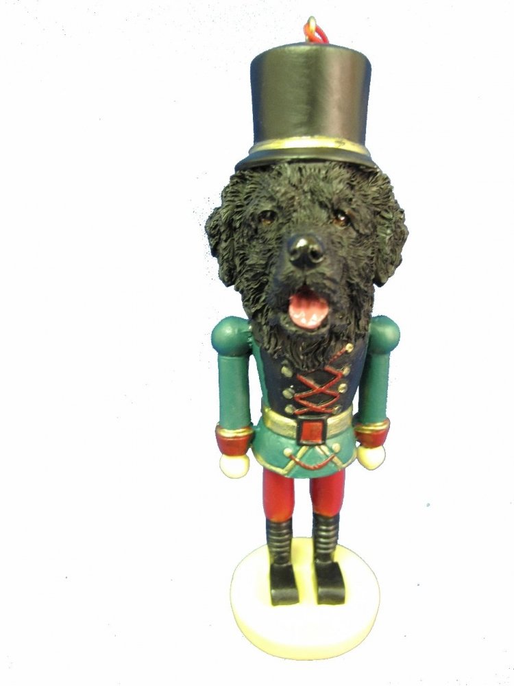 Casse-Noisette Terre-Neuve déco sapin Noël bois suspension figurine originale