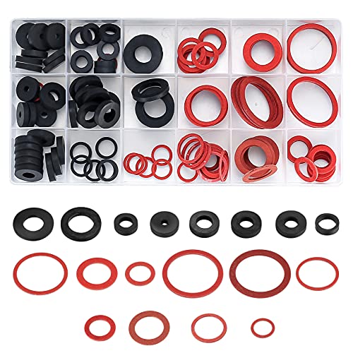 141 Pièces Joints Torique d'Étanchéité, Rondelle Bagues d'étanchéité en Caoutchou, 18 Tailles Robinet Rondelle Joints d`Étanchéité pour Plomberie étanchéité de Robinet