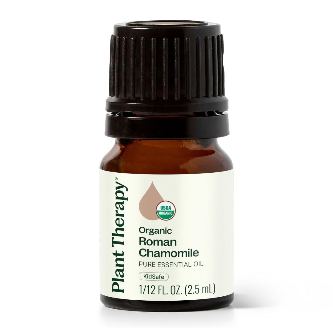 Organic Roman Chamomile Essential Oil 2.5 mL (1/12 oz) 100% Pure, Undiluted, Therapeutic Grade