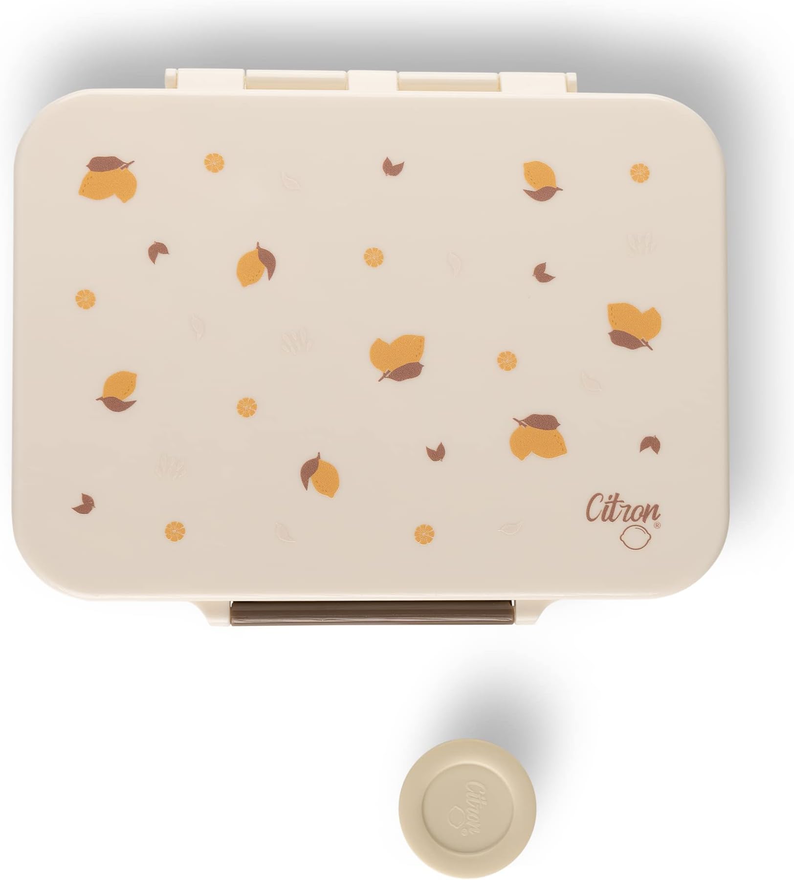 Citron- Tritan Lunch Box With 4 Compartments for Kids - Includes 1 Sauce Container | Leak-Proof and BPA Free Lunch Box for Kids- Lemon