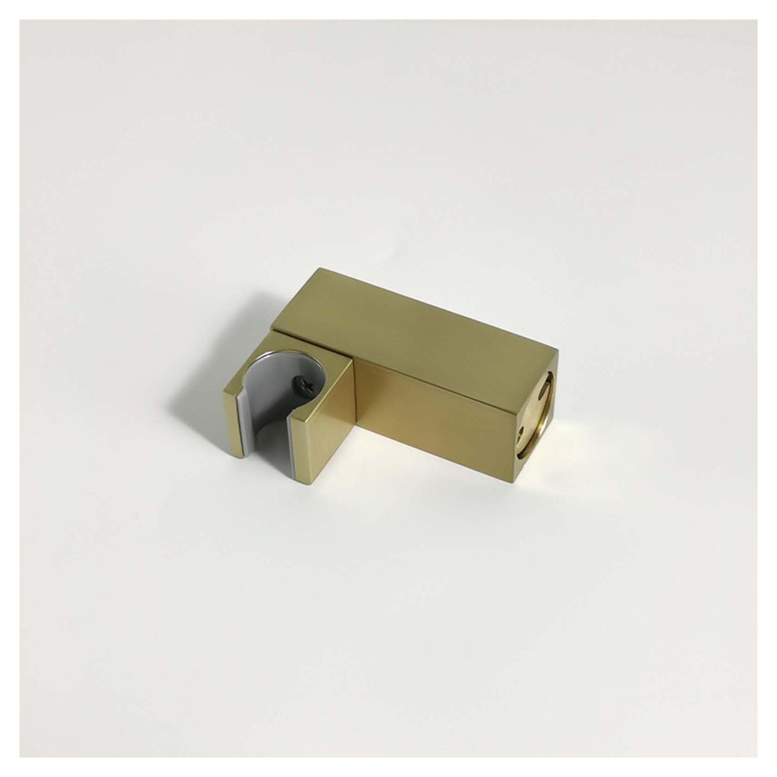 Shower Head Bracket, Brass Handheld Concealed Adjustable Angle Shower Handle Holder Simple Style(Brushed Gold)