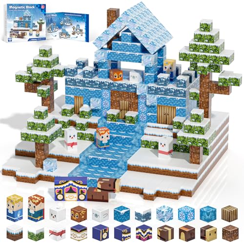 Magnetbausteine 100 Teile - Magnetisches Bauspielzeug für Kinder ab 3 Jahren - STEM Lernspielzeug mit Kreativitätsförderung- Geschenk für… – Ansicht 1