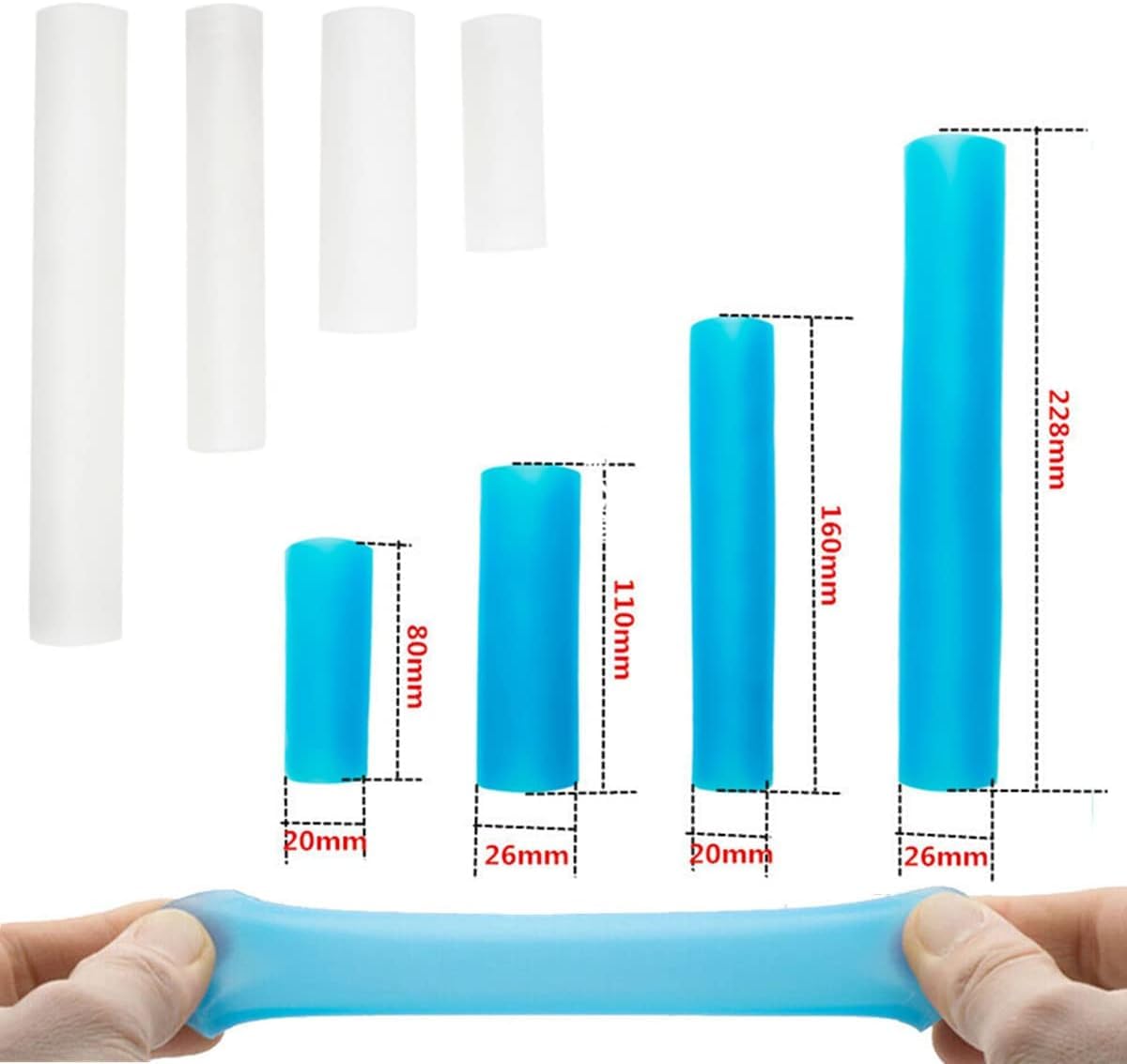TOAKA Penis Cock Silicone Sleeve Replacement Accessories - for Male Penis Extender Stretcher Enlargement Pump Max Vacuum Enhancer Enlarger (XXL, Blue)