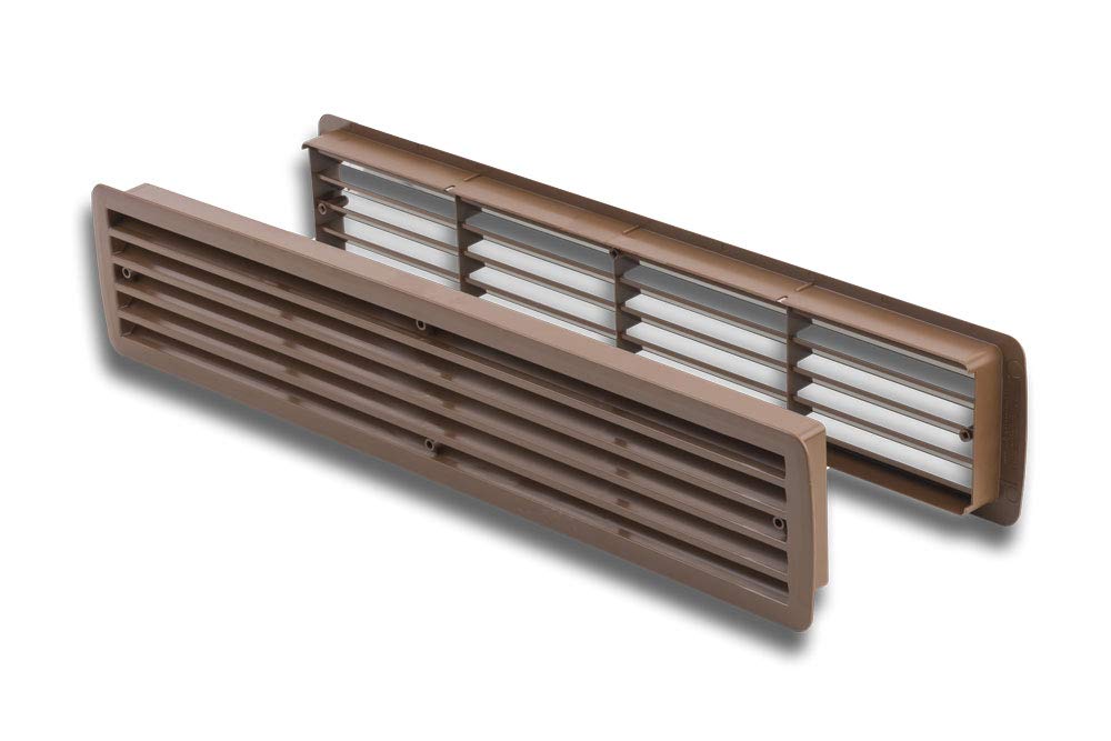 Weckx Weckx Deurrooster Kunststof Deurventilatierooster Badkamer Donker Bruin 454 X 90