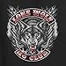 Lone Wolf No Club Cool Motorcycle Biker Fire Fashion Mens Graphic Tank Top, Black, XX-Large
