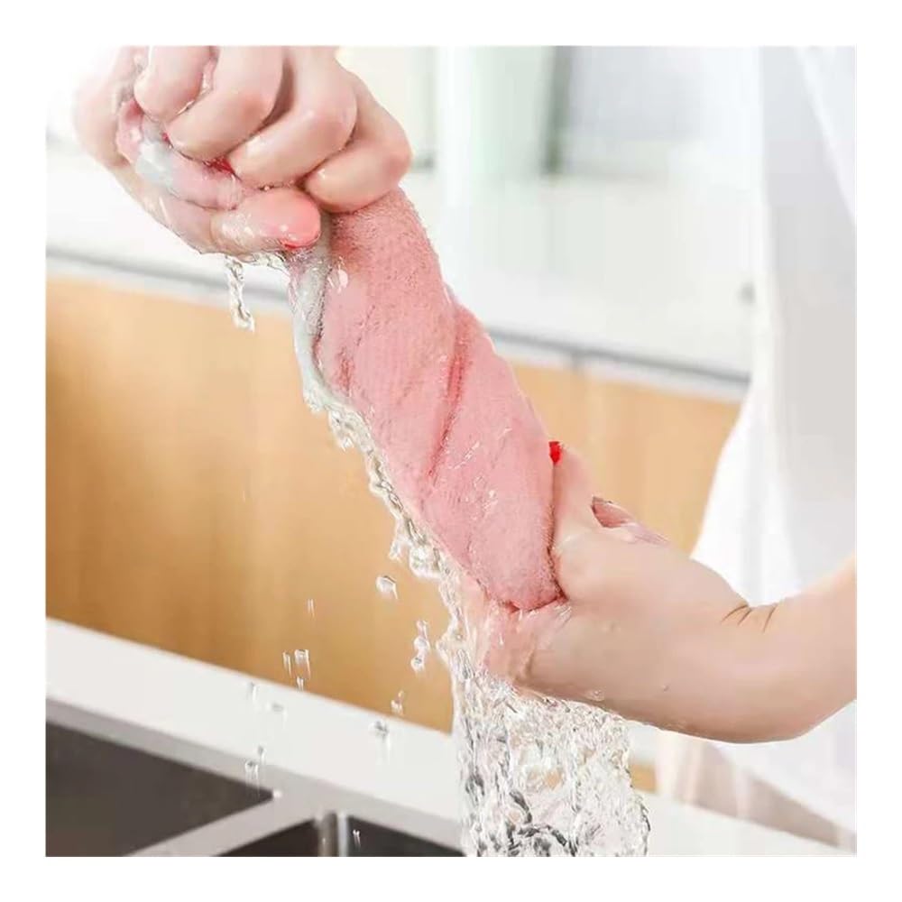 Microfibra Strofinacci Cucina Piatti Asciugamani Per Stoviglie Doppio Lato Stracci di Pulizia Strofinacci Accessori