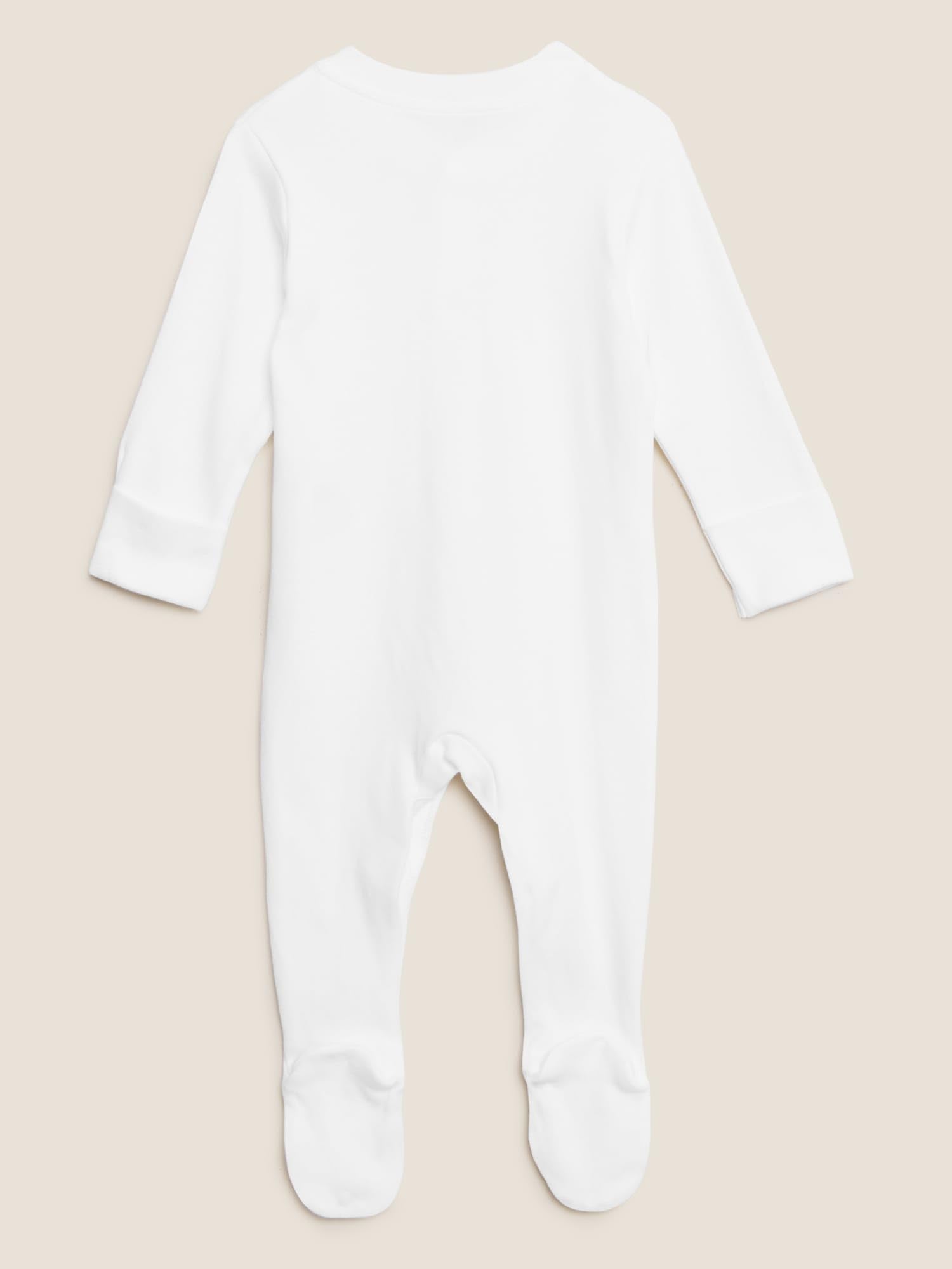 Marks & Spencer Grenouillères Bébé Lot de 5, Mixte Garçon et Fille, 100% Pur Coton, Coupe Standard, Antidérapantes, avec Moufles Anti-Griffures
