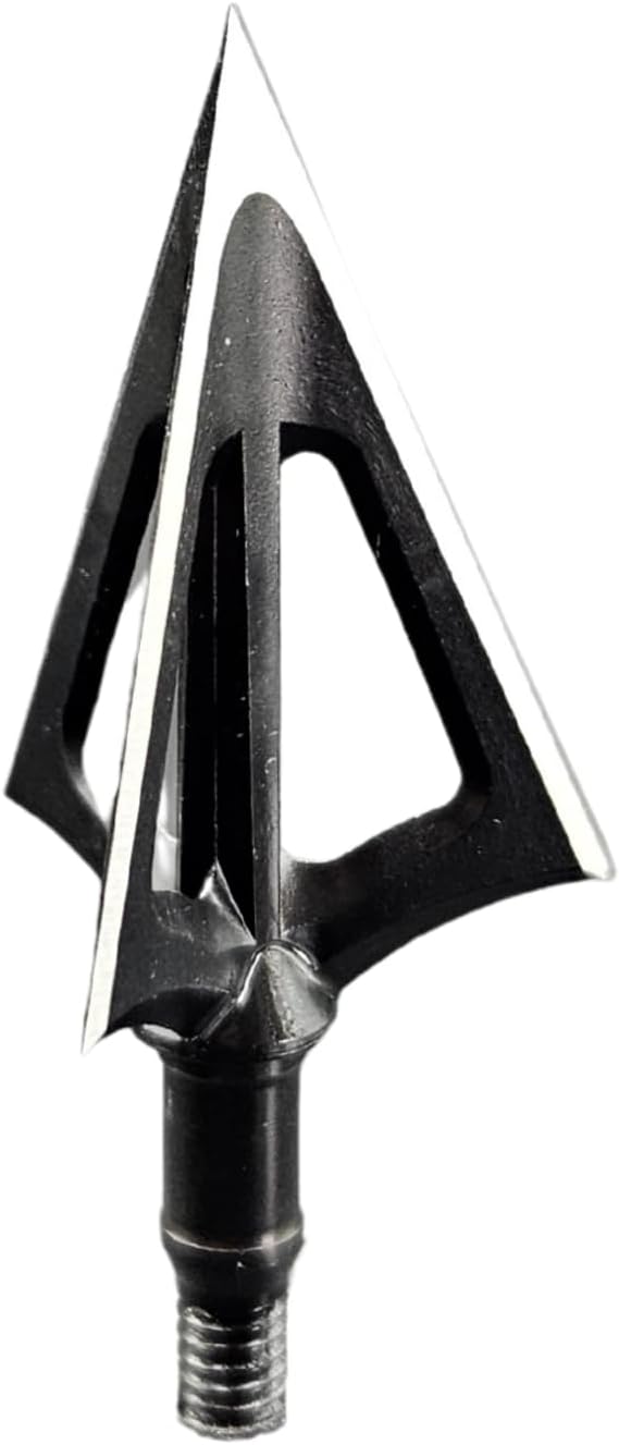 G5 Montec CS Archery Hunting Durable Sharp Fixed Blades Carbon Steel 100 Grain 1 1/16" Cutting Diameter Screw-In Broadheads for Bow Arrows - Pack of 3