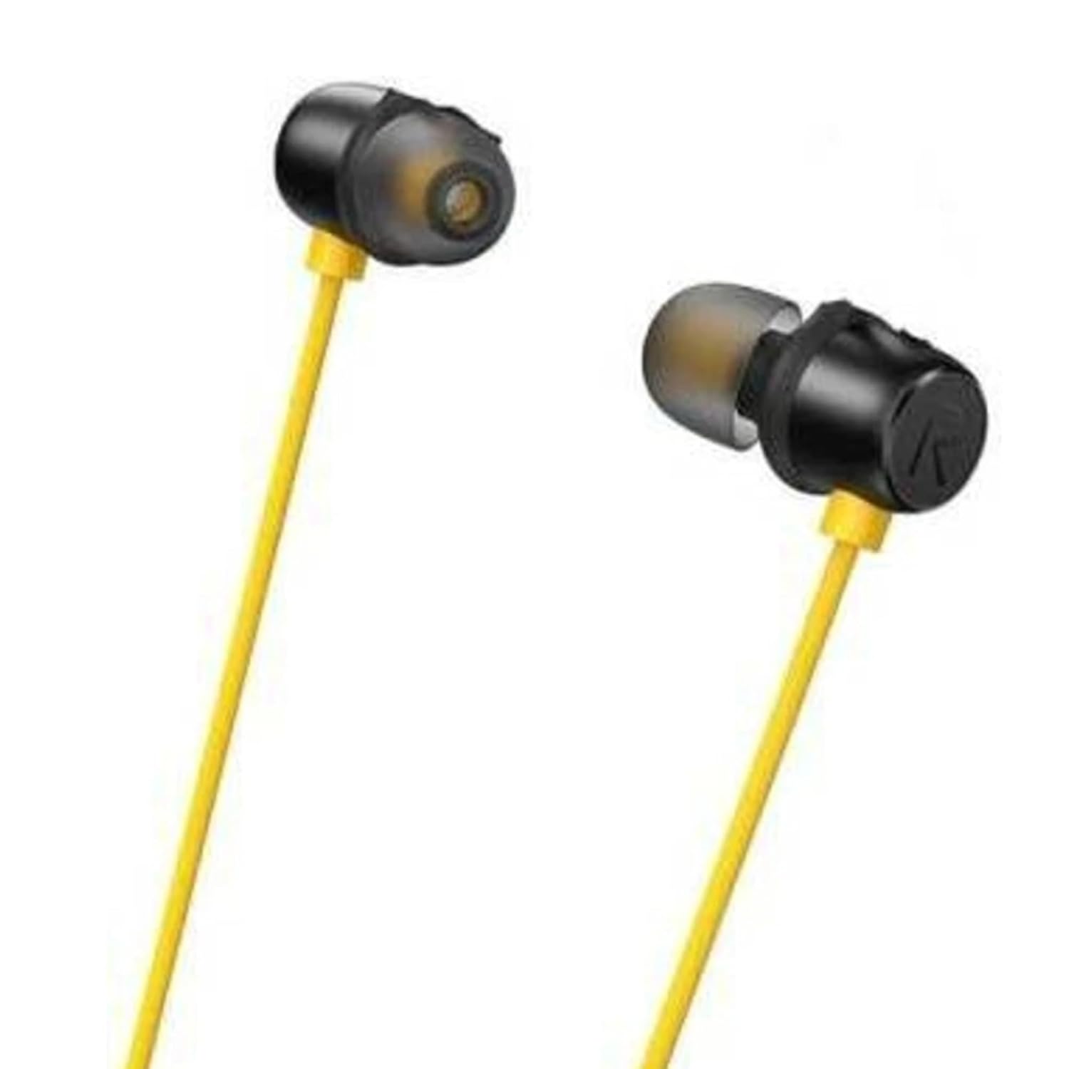 R60 Stereo Earphones, Wired in-Ear Headphones with Neckband, Yellow and Black R60 Stereo Earphones, Wired in-Ear Headphones with Neckband, Yellow and Black
