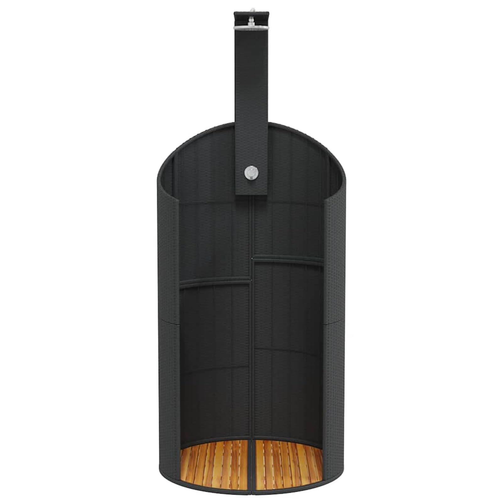 Tidyard Ducha Exterior de Ratan Sintético Negro - Estructura Robusta y Diseño Moderno Modelo YFXLRZJ-368212ES
