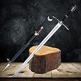 AFHZAM Hand Forged Fully Functional Viking Strider Sword | LOTR Aragorn Sword | Full Tang Stainless Steel Knight Sword with Original Scabbard | Viking Gifts for Men (Swd-01)