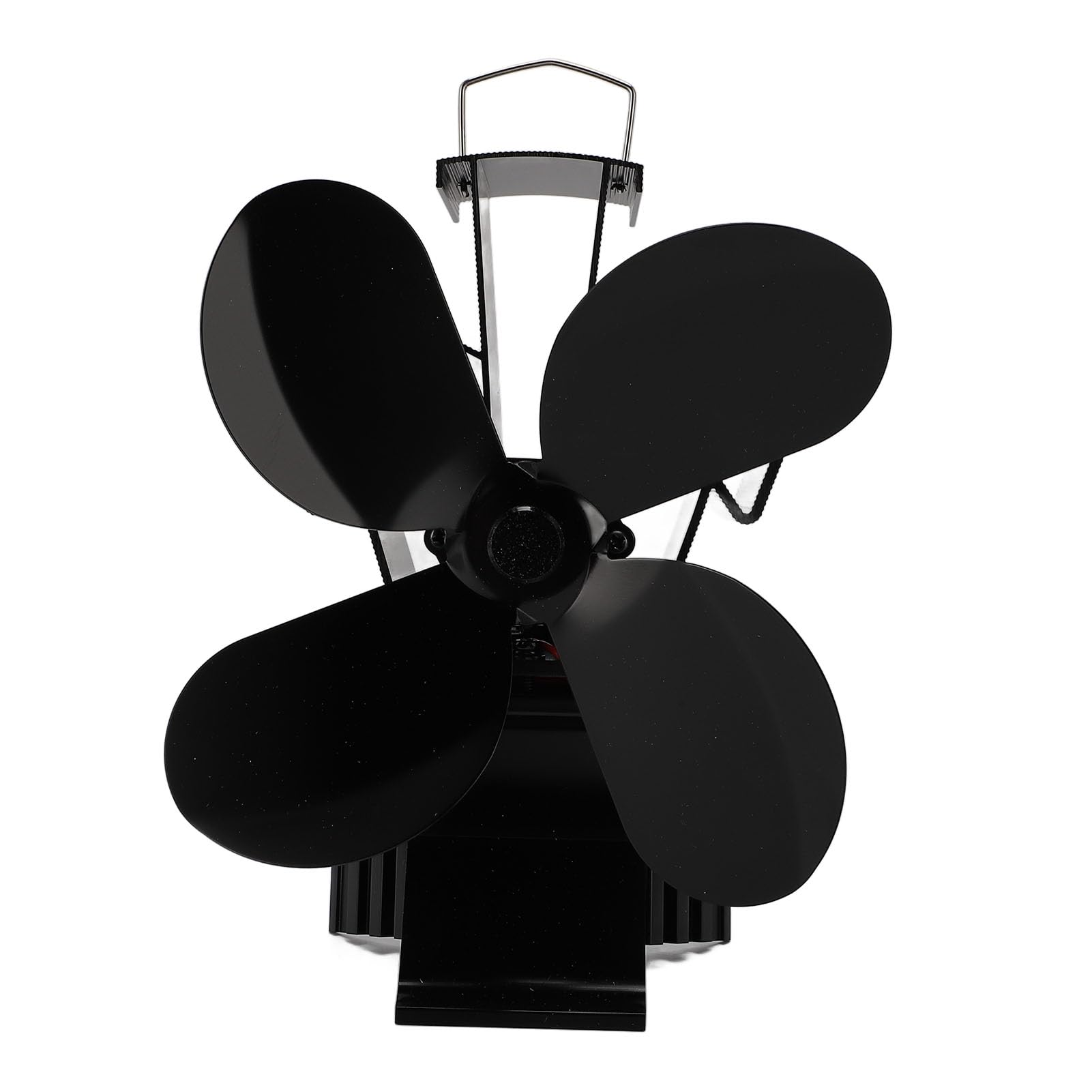 Acouto Ventola Termica per Camino, Ventilatore Circolatore D'Aria a 4 | Alluminio Anodizzato, Antiruggine, Diametro Foglia 6.8 Pollici, Avvio Automatico a 60-80°C, Rumore Sotto i 25 dB.