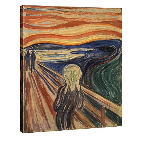 Wieco Art the Scream by Edward Munch Large Famous Paintings Reproduction Abstract Canvas Prints Artwork for Wall Decor Modern Canvas Wall Art for Home & office Decoration