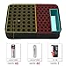 Battery Organizer Storage Box Case Holder for 48 x AA, 48 x AAA Total 96 Batteries with Battery Tester, Extra 2 Pockets for Other Accessories