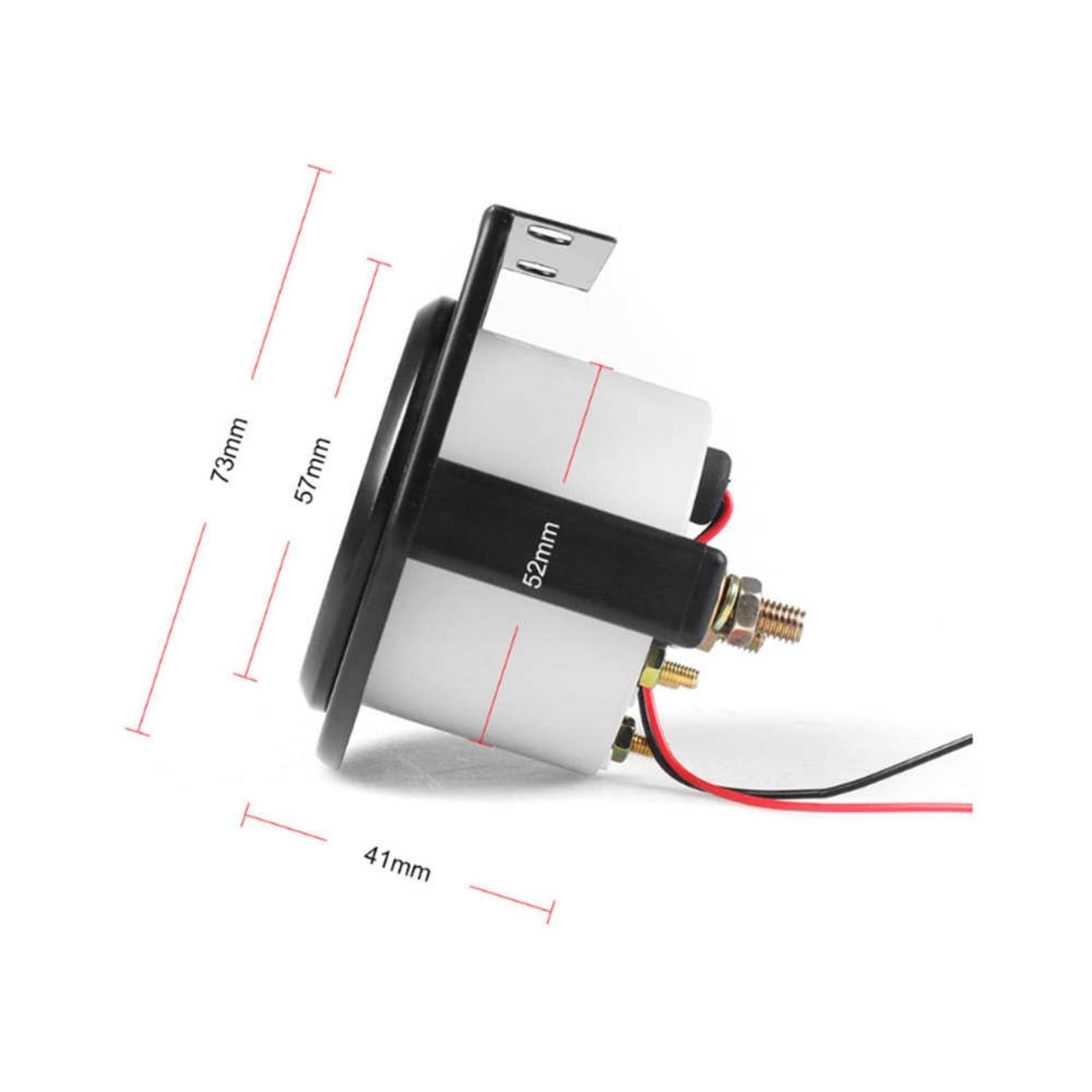 Jauge de niveau de carburant, jauge de niveau de carburant de voiture universelle 52mm Jauge de carburant LED numérique E-1/2-F compteur de gamme avec capteur de carburant pour voiture Yacht bateau