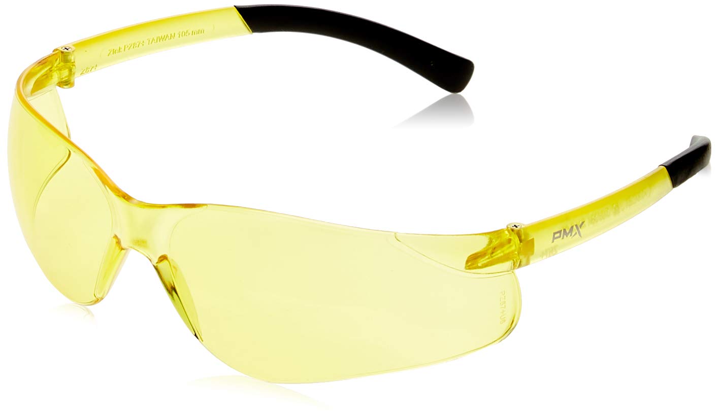 Pyramex PYS2530SDP Ztek - Gafas con lente ámbar y tapones para los oídos DP1000, talla única, color amarillo