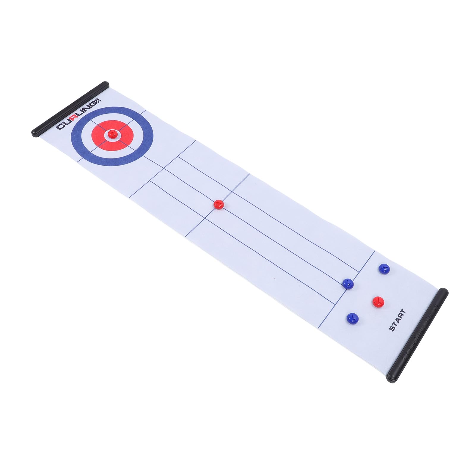 Generic Tisch-Curling-Spiel, Interaktives, Großes Matten-Kompakt-Roll-Up-Familienspiel, Tragbares Design, Eltern-Kind-Interaktion, Geeignet für Drinnen und Draußen