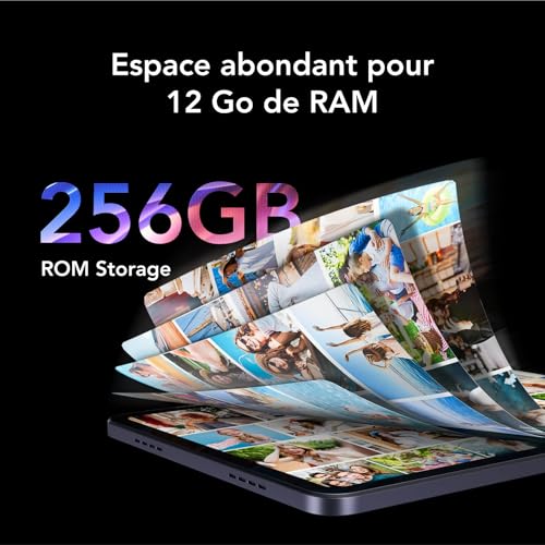 TCL Tab 11 Gen 2, écran NXTVISION de 11 Pouces, Stockage de 256 Go (Extensible jusqu'à 1 to), 6 Go de RAM (+ Extension de 6 Go de RAM), Batterie de 8000 mAh, Charge Rapide, Tablette Android WiFi