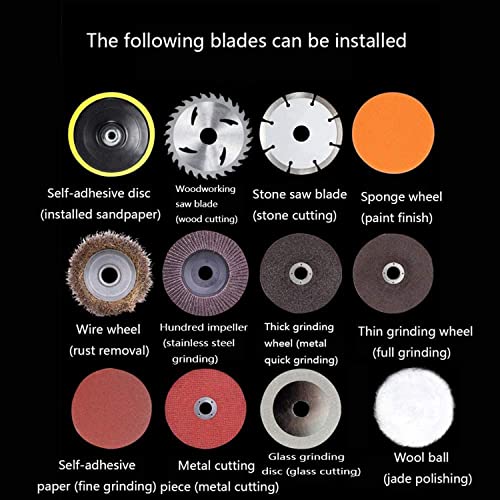 Image of ULTRAFAST UF-AG6100 Angle Grinder 850 Watt Corded 11000 RPM Speed Tool Grinding 100mm Machine Auxiliary Handle Ideal for Polishing Cutting Home & Professional Use (Grinding Wheel Is Not Included)