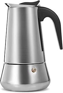Des matériaux et une finition de première classe v 450 ml Acier inoxydable Moka Coffee Machine Espresso Moka Latte Filtre Percolateur Outil Cafetiere Cafetière 200 ml (Color : 100ml)