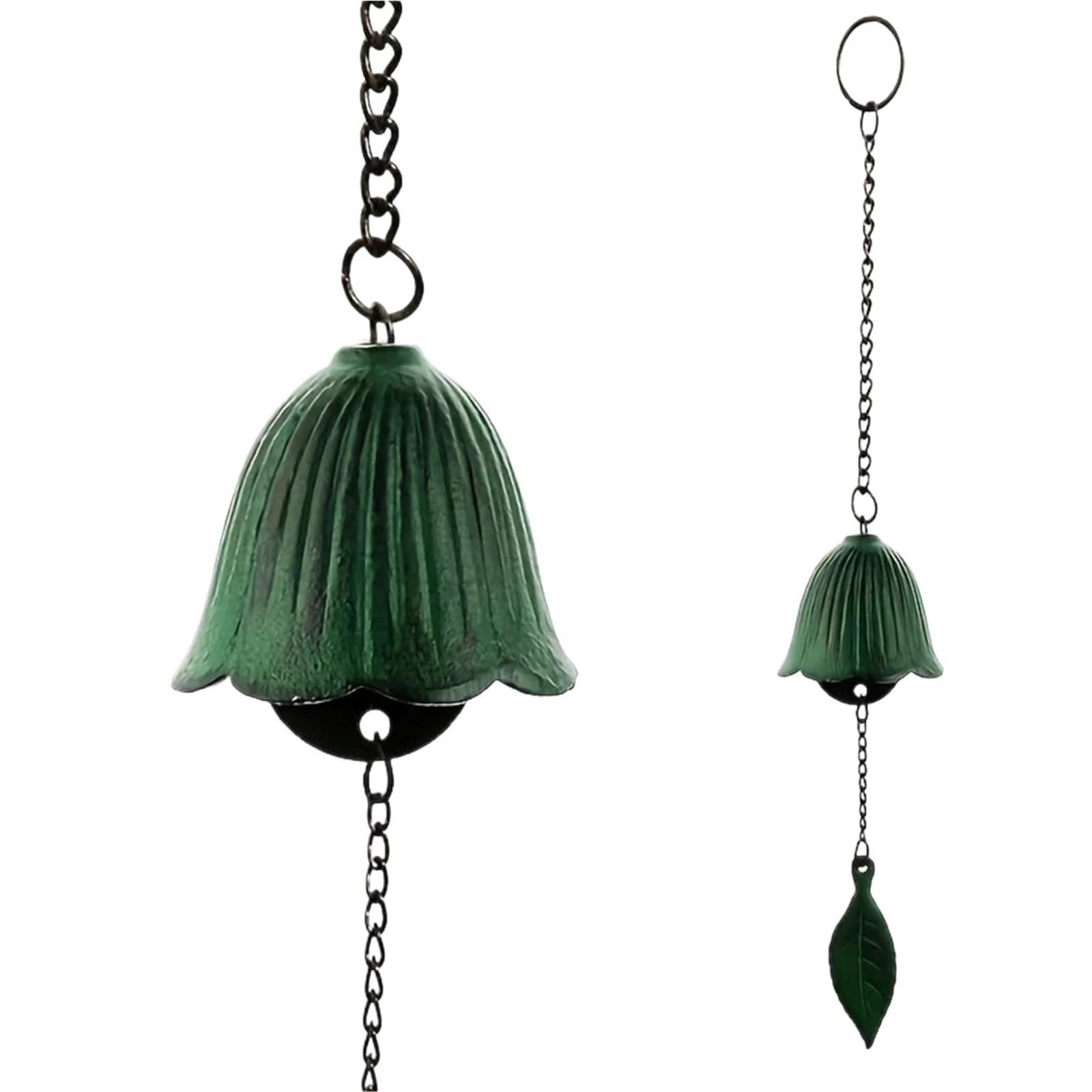 AFDHVTKLDR Wind Chimes 1pc Retro Cast Iron Wind Chime Metal Leaf Bell Hanging Decoration Outdoor Balcony Garden Home(Color1)