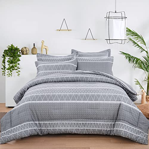 Parure de lit king size housse de couette réversible 3 pièces microfibre toutes saisons - 8