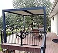 PURPLE LEAF Louvered Pergola 10' x 12' Outdoor Aluminum Pergola with Hidden Drainage System and White Adjustable Sun Shade Roof Patio Hardtop Small Pergolas with Light for Porch Patio Garden