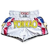YOKKAO Muay Thai Thai Flag III White Boxing Shorts - XL