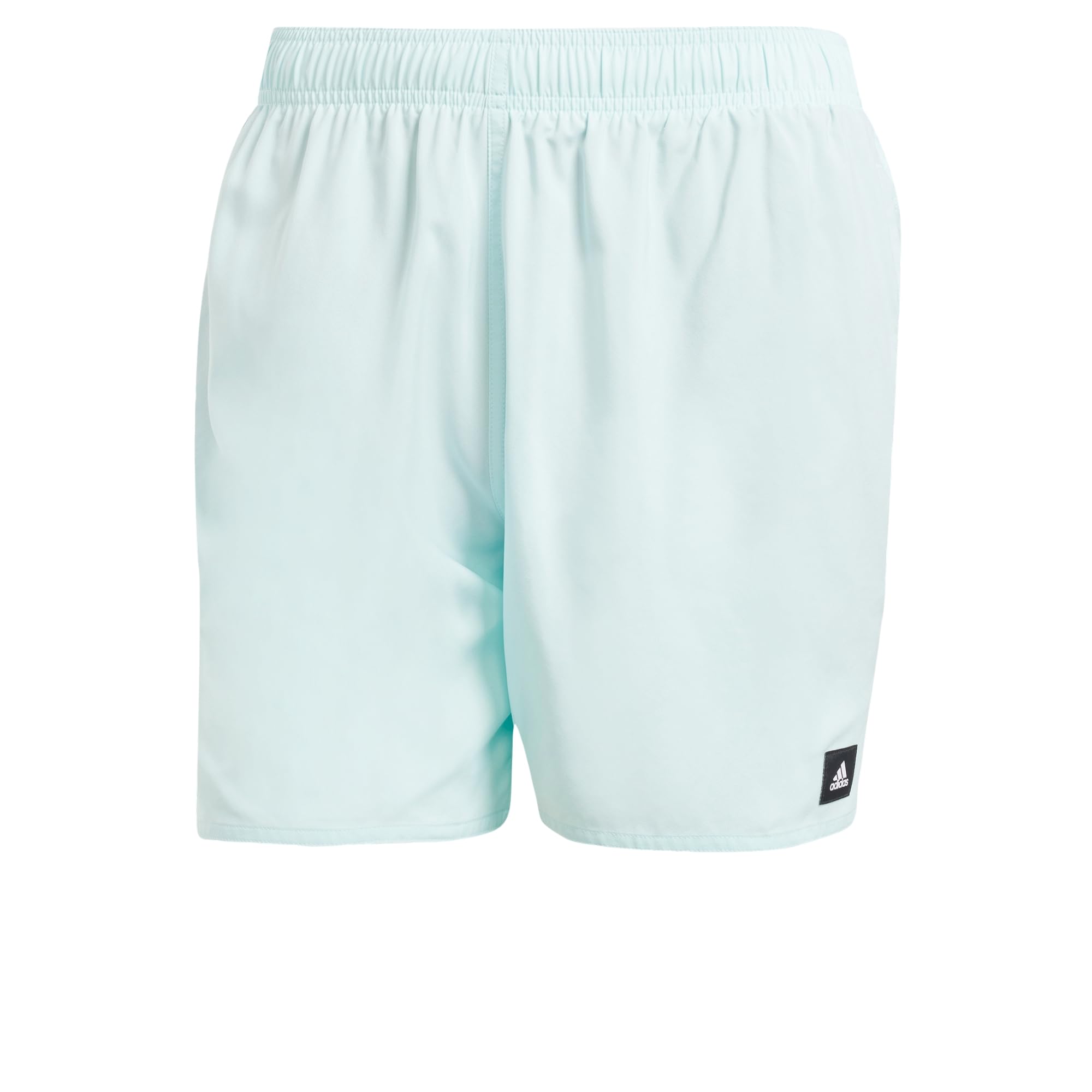 adidas Men's Solid CLX Short-Length Swim Shorts, Halo Mint/Black, XS