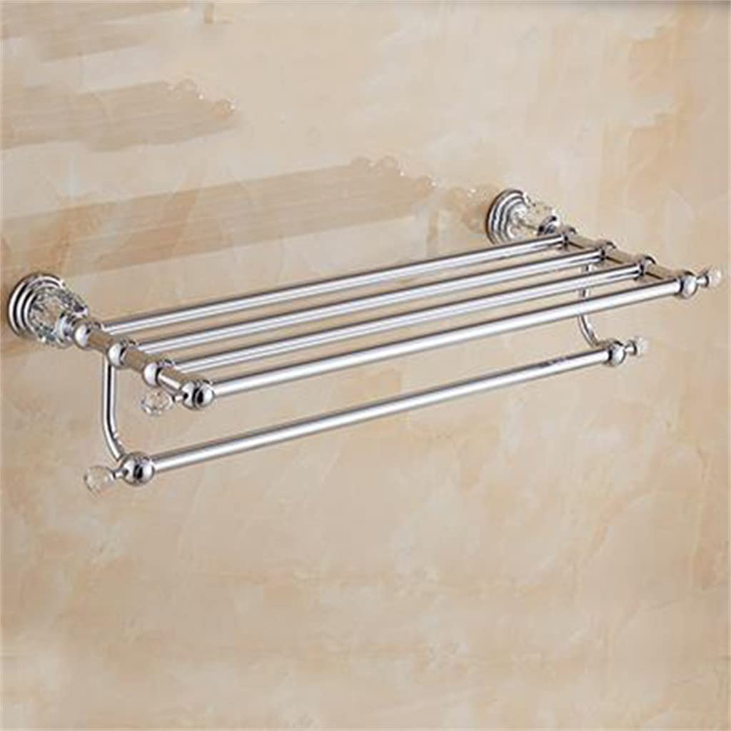 Estante de ducha de latón, soporte de papel higiénico, barra de toalla de montaje en pared de cristal plateado, soporte de cepillo de baño, juego de accesorios de Hardware de baño.(Color : paquete de