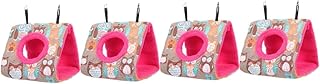 Balacoo 4 Pçs Ninho Casa Gaiola Para Papagaio Rede De Pelúcia Barraca De Inverno Acessórios Para Gaiola De Pássaro Rede Para Papagaio Snuggle Cabana Gaiola De Pássaro Rede Suspensa Gaiola