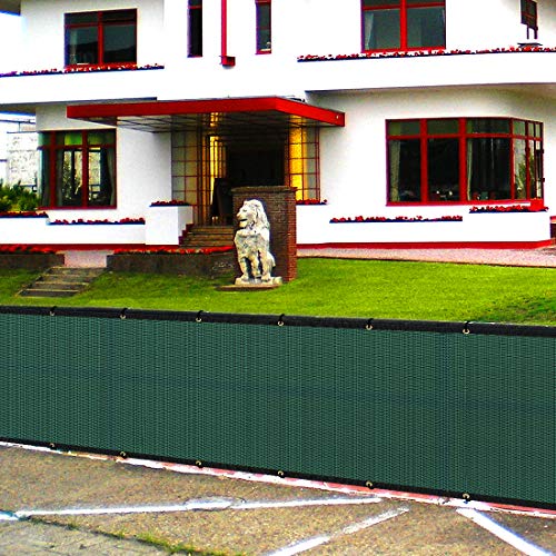 Robuster Sichtschutzzaun, 90 % Verstopfung, grüne Netzabdeckung mit Messingösen für Garten, Hof, Wand, Hinterhof… – Bild 7