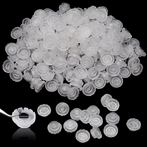 Akstore 200Pcs Disposable Makeup Glue Rings Plastic Nail Art Tattoo Glue Rings Holder Eyelash Extension Rings Adhesive Pigment Holders Finger Hand Beauty Tools (200Pcs-Seperated Cup) #TOP9