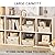 Homsorout Fabric Closet Storage Cubes - 6 Pack Square Storage Bins with Dual Handles for Clothes, Towels, Toys, Cube Storage Organizers for Bedroom, Nursery, Shelves, Closet, Small Spaces, Beige