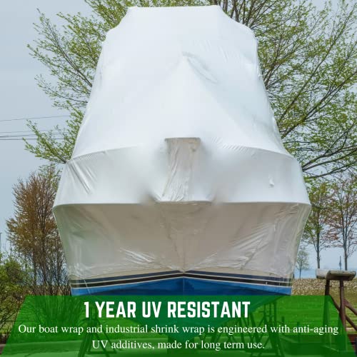 Farm Plastic Supply SW223 Polyethylene Plastic Shrink Wrap - 7 Mil (17' X 25') - Boat Shrink Film thumb #3