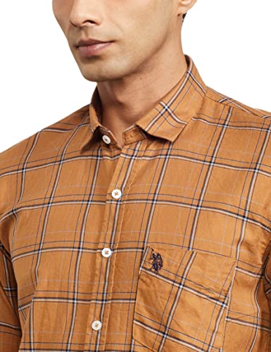Image of U.S. POLO ASSN. Men's Checkered Regular fit Casual Shirt