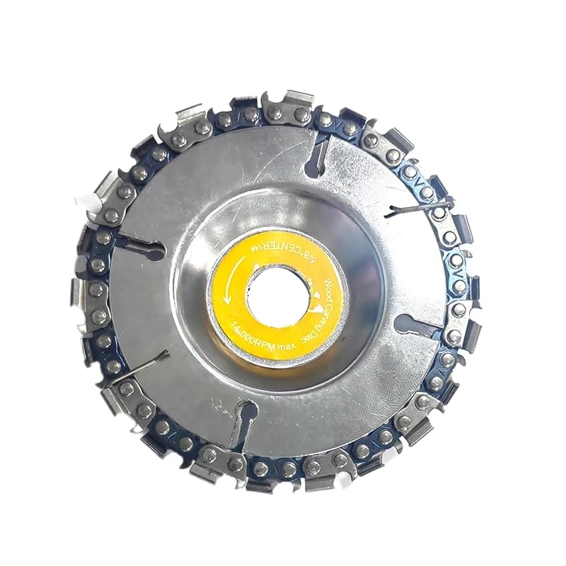 Lagnlnaoy 2pcs 4 Inch 22 Tooth Angle Grinder Dedicated Chain Disc Woodwork Carving Chain Saw Disc Angle Grinding Disc Slotting Saw Blade Tool