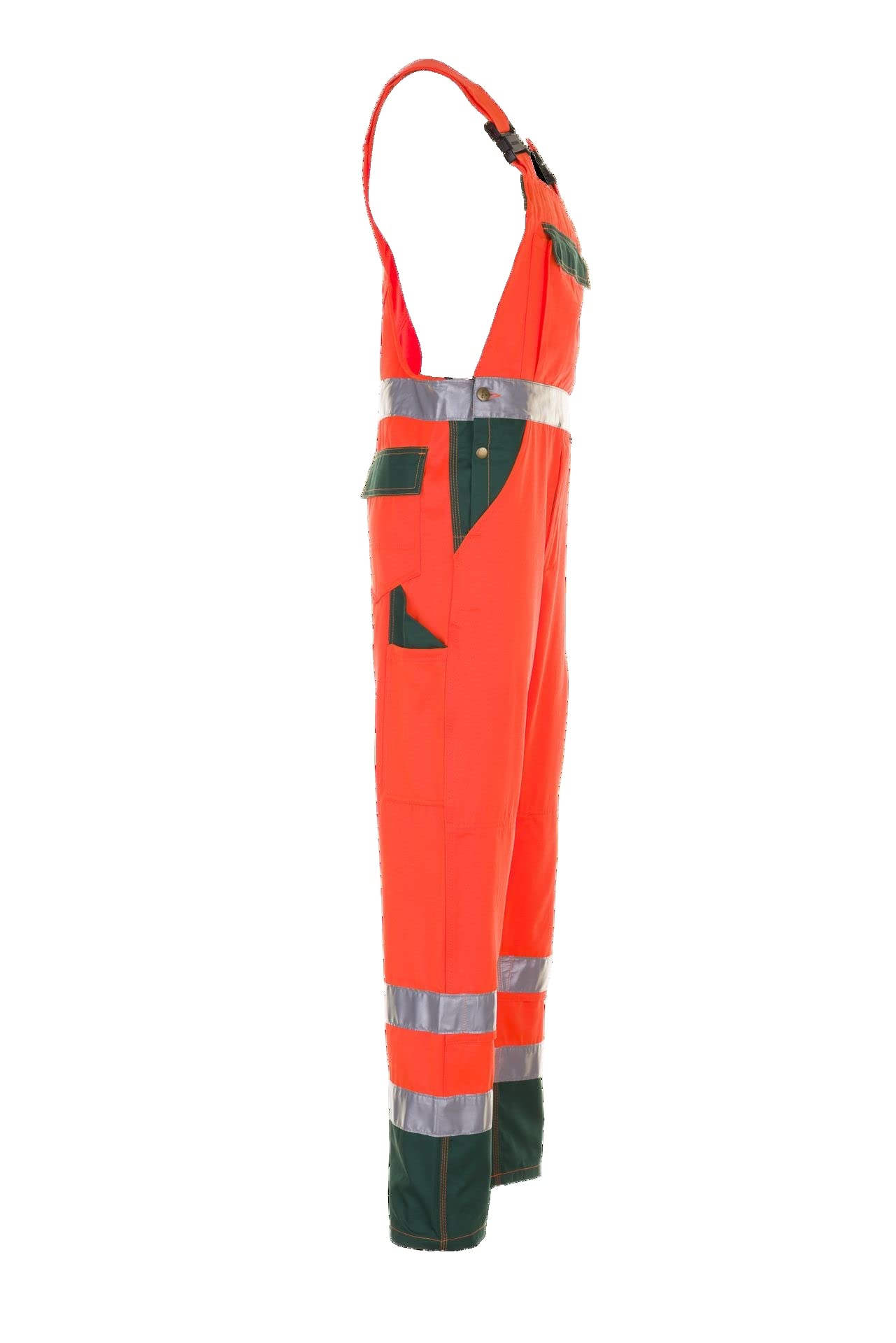 Planam 2028060 ogrodniczki o dużym widocznym rozmiarze 152 cm pomarańczowy/zielony