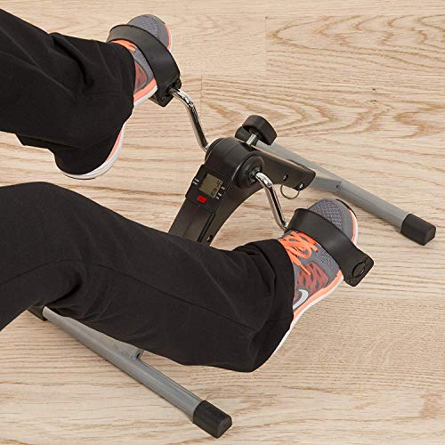 Mini Portable Cycle Pedal Exerciser with Adjustable Resistance and Digital Display - Suitable for Light Exercise of Legs & Arms, Physiotherapy and Cardio Equipment for Home(Black) 6 51NpBHqJRCL