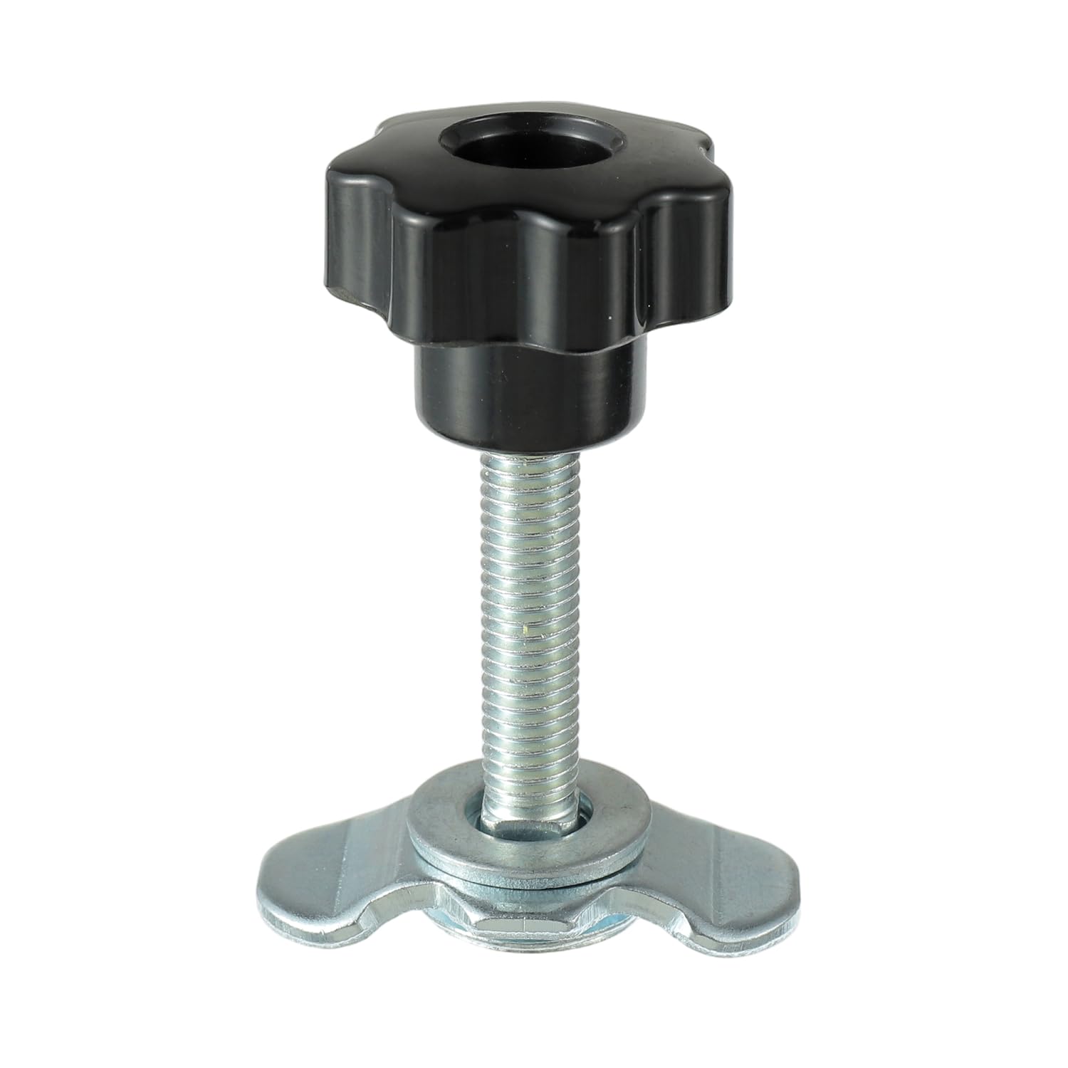 Fixations à vis M8x60 pour Rails d'arrimage, 12 pièces, Noir | fixations à vis avec poignée en étoile pour rails d'arrimage, accessoires pour camping-cars