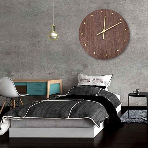 Acamptar Aunmas Wanduhr, Dynastie-Stil, Holz, Messing, Skala, zylindrisch, Pendel, Zeiger, Uhr für Zuhause, Wohnzimmer, Büro, Dekoration